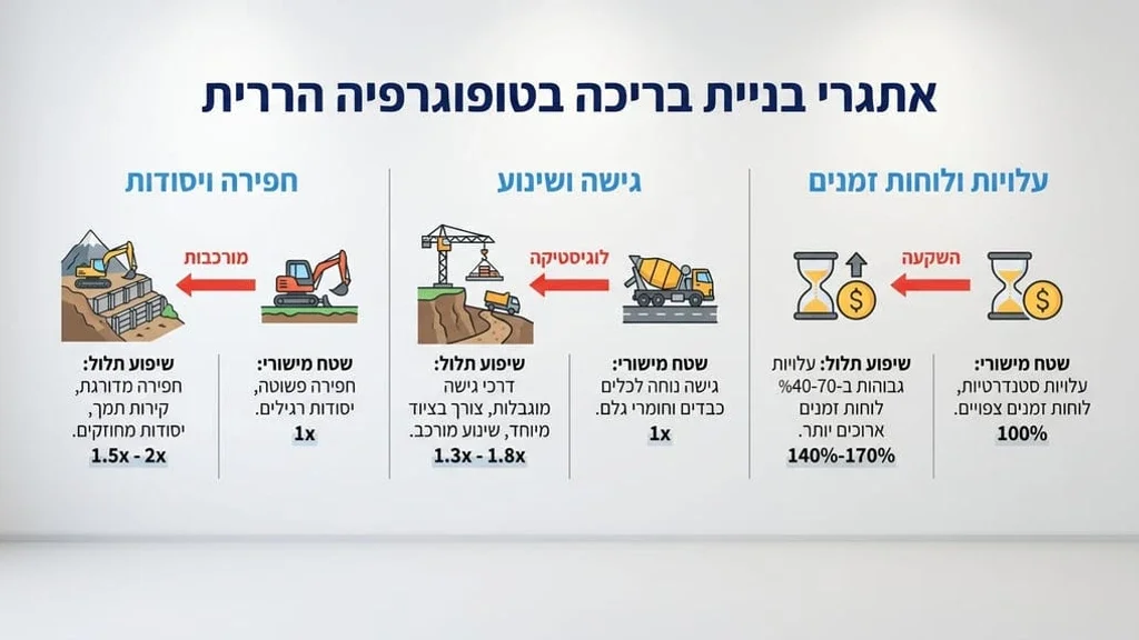 הקמת בריכת בטון בשטח הררי